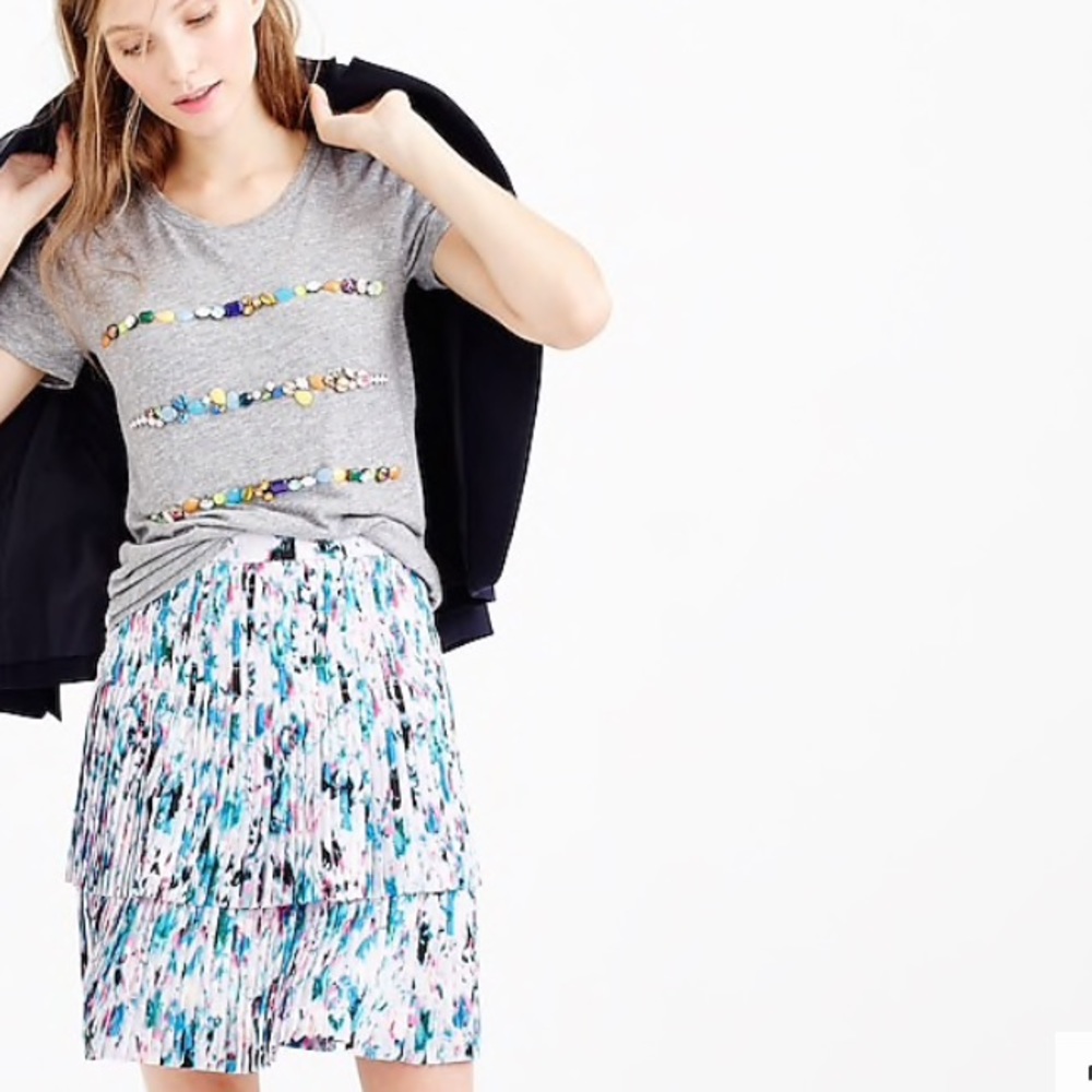 J. Crew watercolor skirt